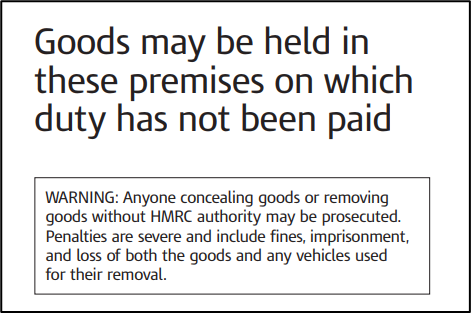 goods on the premises sign